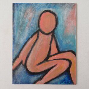 Original Acrylic Painting "Moods #3" on Canvas Board, 11" x 14" Signed 2018